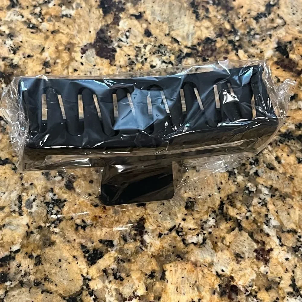 Oversized Square Claw Clip Large Matte Black Rectangle Hair Clip Thick Hair NWT